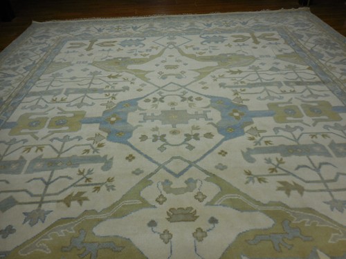 Turkish Oushak Rug, Modern Multicolored Area Rug 12x15, Handmade Bohemian Rug - Picture 5 of 24