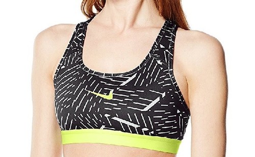 Nike Reggiseno Sportivo Donna Pro Classic Miglior Allenamento Allenamento Abbigliamento Nero Verde XS - Foto 3 di 3