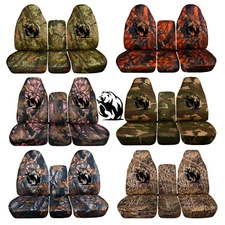 Fits 2015 to 2018 Ford F-150 40-20-40 Camouflage Bear Seat Covers