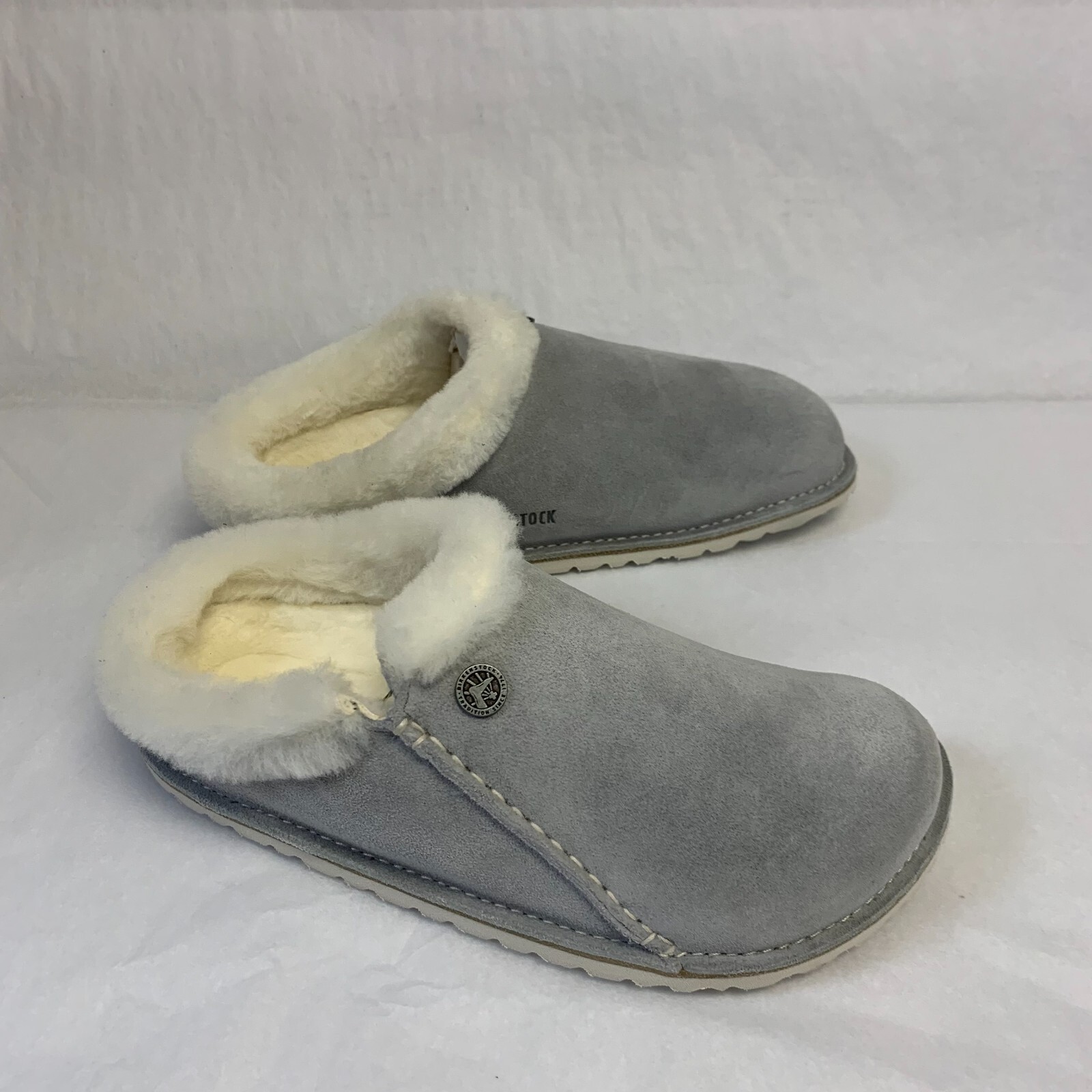 SAOLA Birkenstock Nuovo con Scatola Zermatt Premium Pietra Shearling Moneta Scamoscio Eva Sole Reg