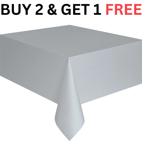 Plastic Table Cloth Disposable Wipe Clean Party Tablecloth Covers Rectangle UK - Image 3 of 4