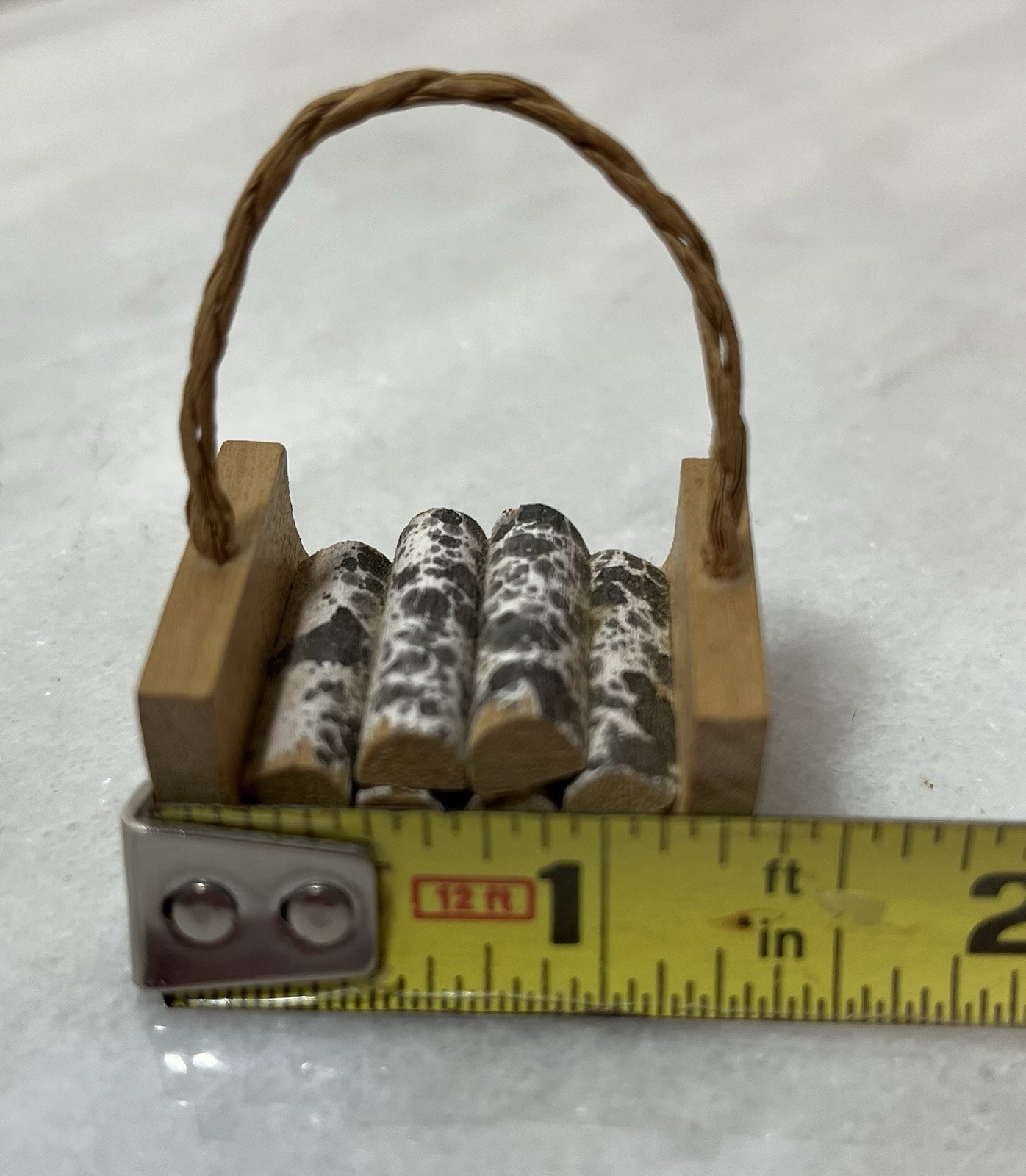 Rare Vintage Dolls House Fire Log Basket Accessory Lundby?