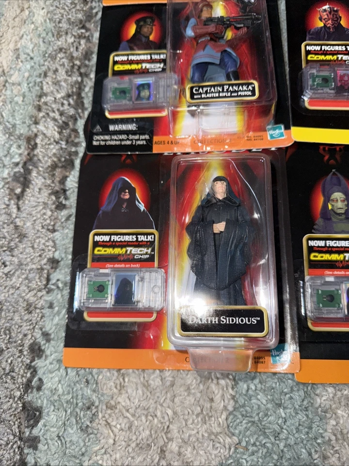 Lote de 6 hologramas Star Wars Episódio I Darth Sidious e mais 1999 Hasbro - Imagem 4 de 4