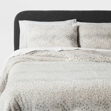 Threshold Luxe Faux-Fur Comforter  Sham Set Lightweight