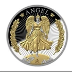 2033  1 Oz of .999 Pure Fine Silver and Gold Gile Proof Lucky Angel