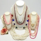 VINTAGE TO NOW FAUX PEARL BEAD NECKLACE LOT, FASHION/COSTUME JEWELRY LOT