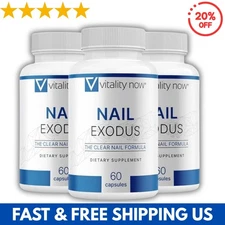 Nail Exodus Capsules for Healthier Feet - Vitality Clear Nail Formula 3 Pack US