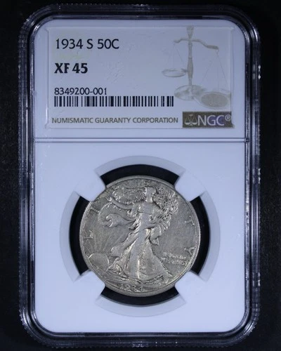 1934-S Walking Liberty Half Dollar - 50c NGC XF45 - Tough Coin!