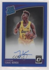 2018 Donruss Optic Rated Rookie Blue Prizm Signatures 3/49 Isaac Bonga Auto 6fs