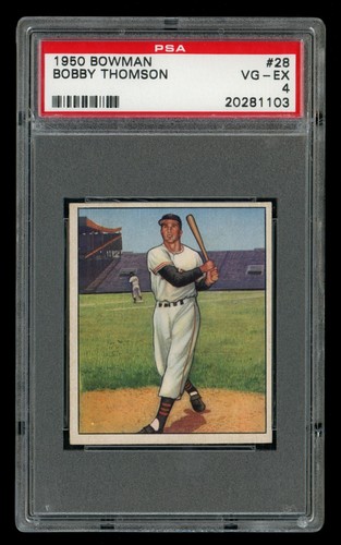 Bobby Thomson #28 1950 Bowman card