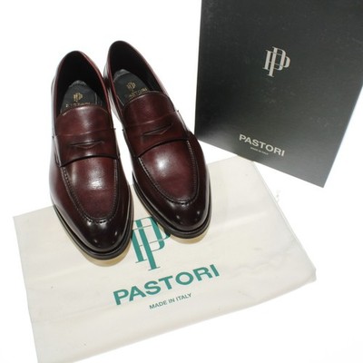Pastori NWB Theodore Slip On Loafers Size 43.5 (US 10.5) in Brown Leather