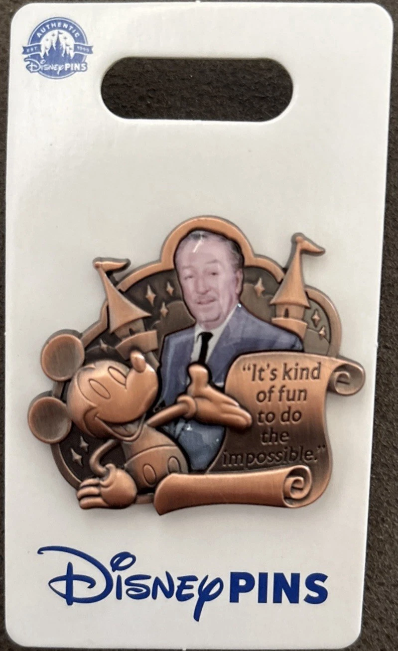 Disney Parks Walt & Mickey It's Kind of Fun To Do The Impossible 2024 Pin OE