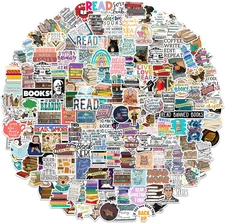 200PCS Bulk Book Stickers, Inspirational Reading Water Bottle Stickers for Kids 