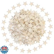 HADDIY 1 Inch Small Wooden Stars for Crafts,200 Pcs Unfinished Wo