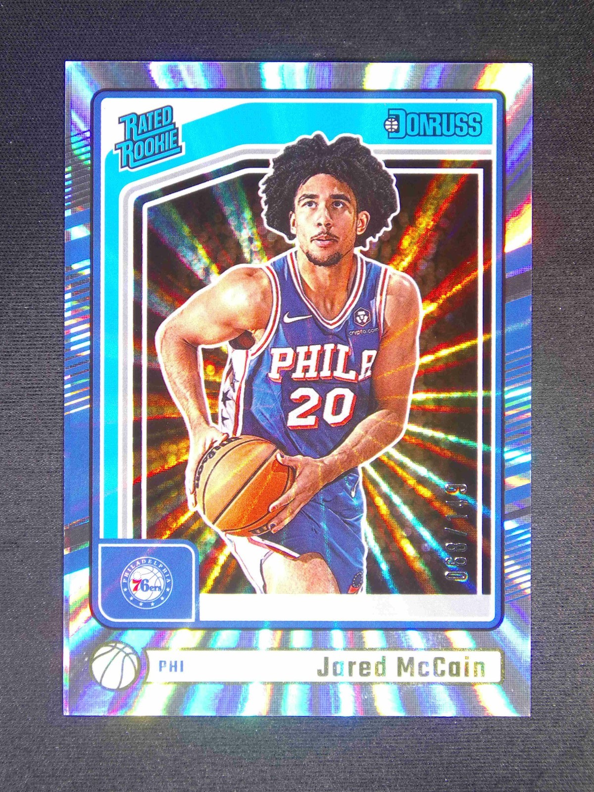 2024-25 Panini Donruss Jared McCain #228 RC Rated Rookie Holo Laser /149