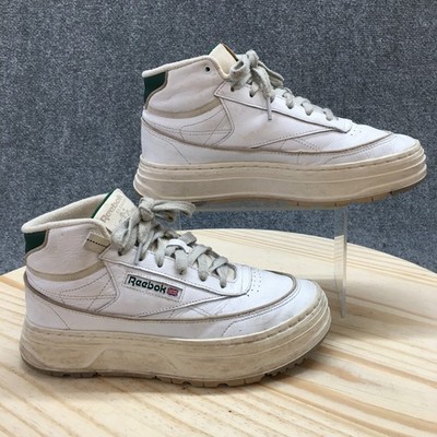 Reebok Shoes Womens 8 Club C Geo Platform Mid Sneakers GZ4936 White Leather