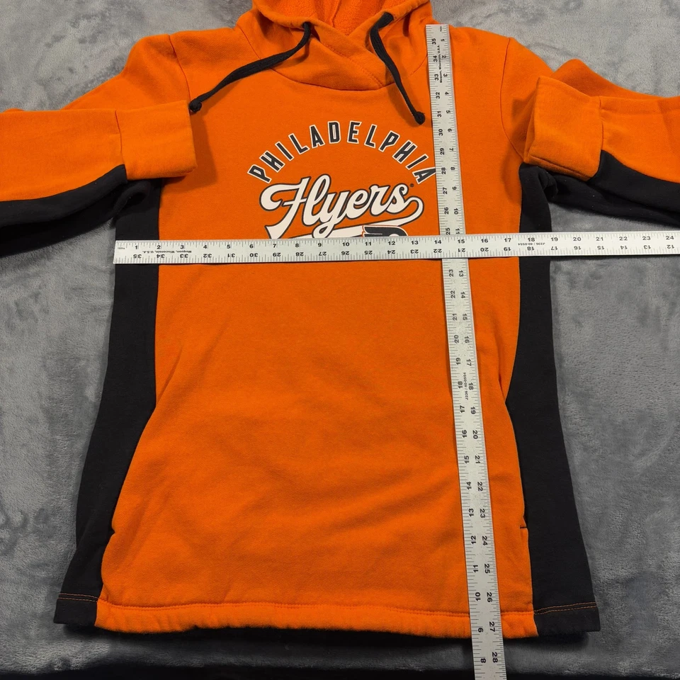 Vintage Philadelphia Flyers Hoodie Womens Medium Orange Fanatics Ice Hockey NHL - Image 4 of 4
