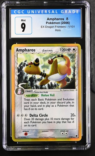 Ampharos δ graded CGC 9 for sale on eBay