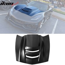 Fits 14-19 Chevy Corvette C7 Zr1 Style Cowl Vented Extractor Front Bumper Hood