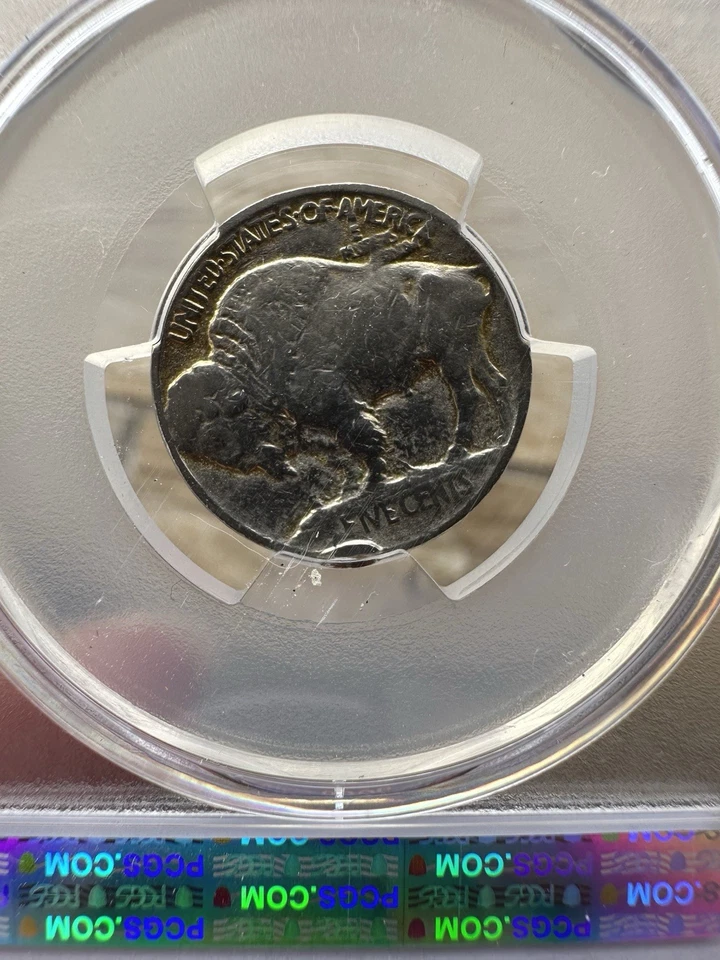 🔥1913 Type 1 Buffalo Nickel PCGS F Rotated Die Error Mount Removed - Image 2 of 3