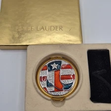 Estee Lauder Enamel Powder Compact Case Texas Lone Star Boot Bling New Box Gift 