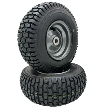 SET of 2 - 13x5.00-6 Dark Gray Turf Tread Lawn Mower Wheel Assembly