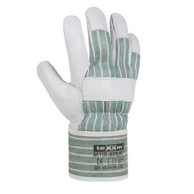 12er PACK(Paar) teXXor  Rindvollleder-Handschuh MONTBLANC I Leder natur Cat.2, 1