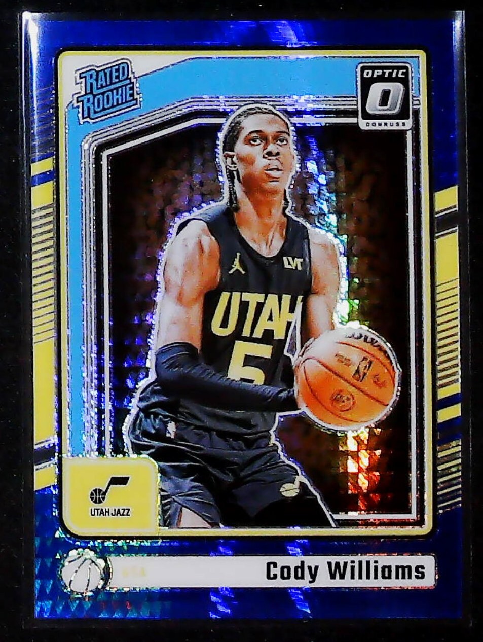 2024-25 Donruss Optic Cody Williams Hyper Blue SN/175 #298 Utah Jazz