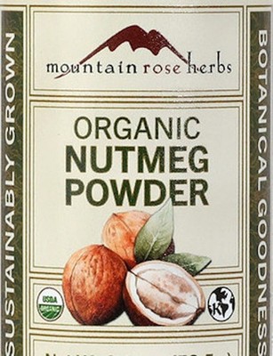 Nutmeg Powder Organic, Mountain Rose Herbs. 1 oz