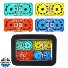 FIGURESLAB 4Pcs MTG Life Counter Twin Digits with Metal Box, Health Tracker L