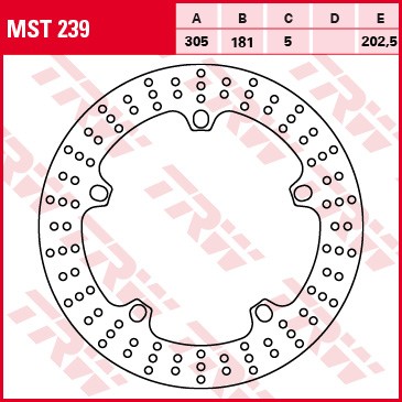 Fits TRW MST239 Brake disc MST239 Front fixed  305/181/5mm/202,5mm Br ⭐UK Stock⭐
