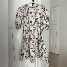 NWT Bel Kazan Lucy Dandelion Short Sleeve Drews Ivory Pockets Small S