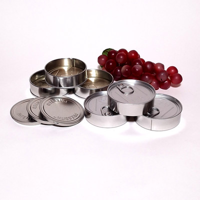 10x kleine leere Pressitin selbstdichtende Dosen Dosen + Böden 73 x 23 mm 100 ml