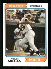 1974 Topps #132 Felix Millan New York Mets 7334