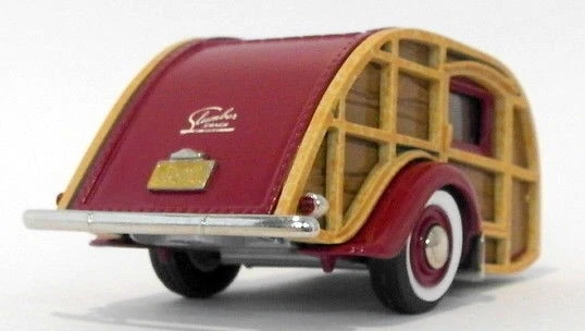 Brooklin масштаб 1/43 BRK65 - 1947 Wesley Slumbercoach деревянный прицеп темно-бордовый - Изображение 3 из 4