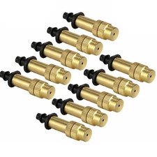 10pcs Adjustable Misting Nozzles Garden Patio Water Mister Air System 20-100L/H