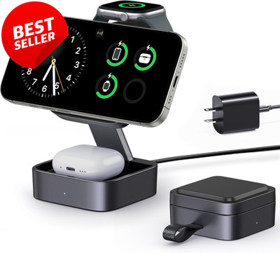3 in 1 Magnetic Wireless Charger Foldable iPhone Watch AirPods - US