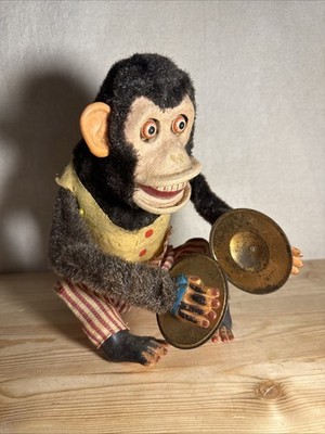 Vtg 1950's Musical Jolly Chimp Clapping Cymbal Monkey Toy CK Japan Not Working