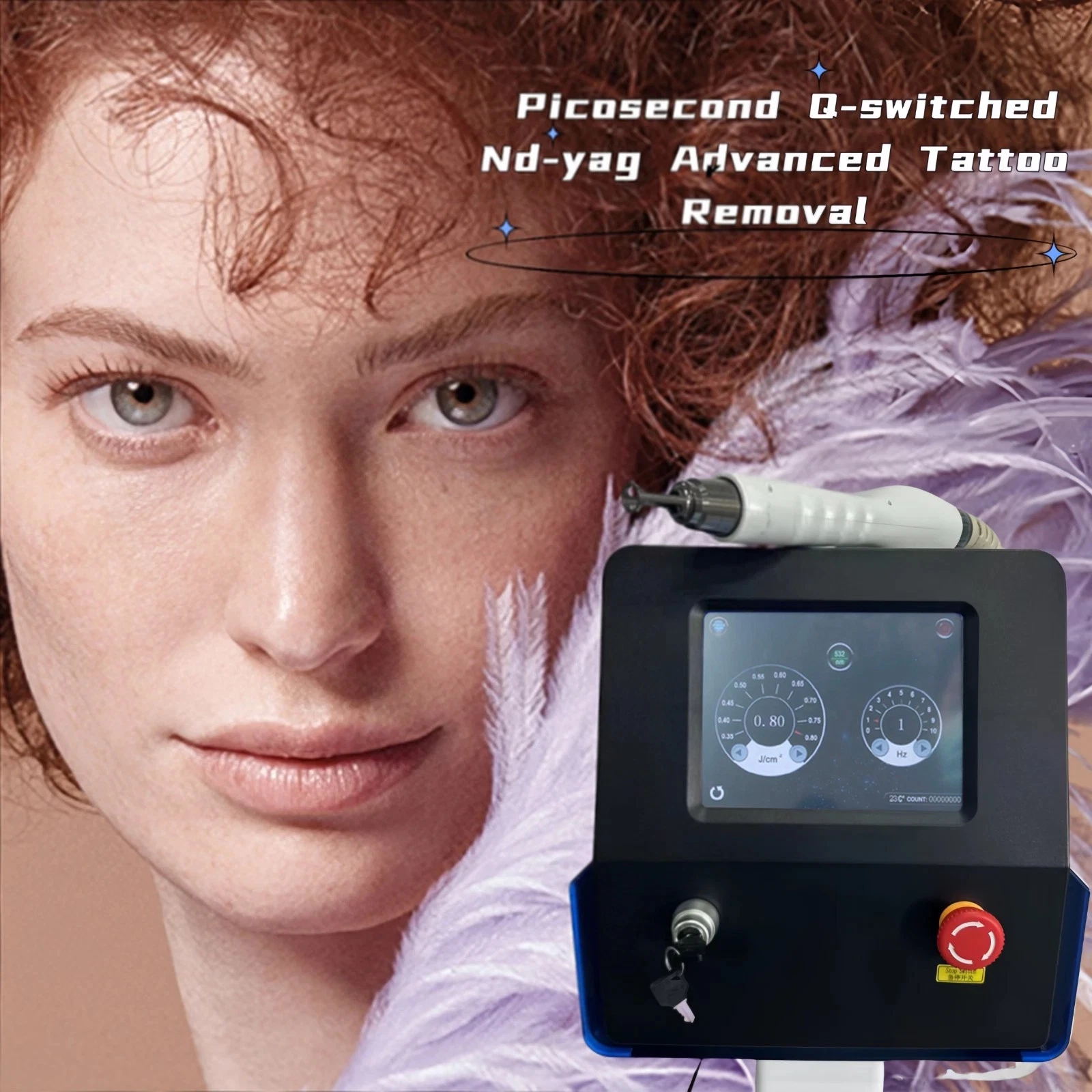 Picosecond Q-Switch ND Yag Laser Machine Pico Laser Tattoo Removal Machine image 3
