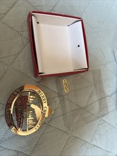 GRAND CANYON RAILWAY 3D ORNAMENT~24k GOLD Plate BRASS 3"box, Holiday Ornament