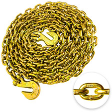 G80 Transport Binder Chain 1/4 Inch X 20 Foot Safety/Binder Chain with Clevis Gr