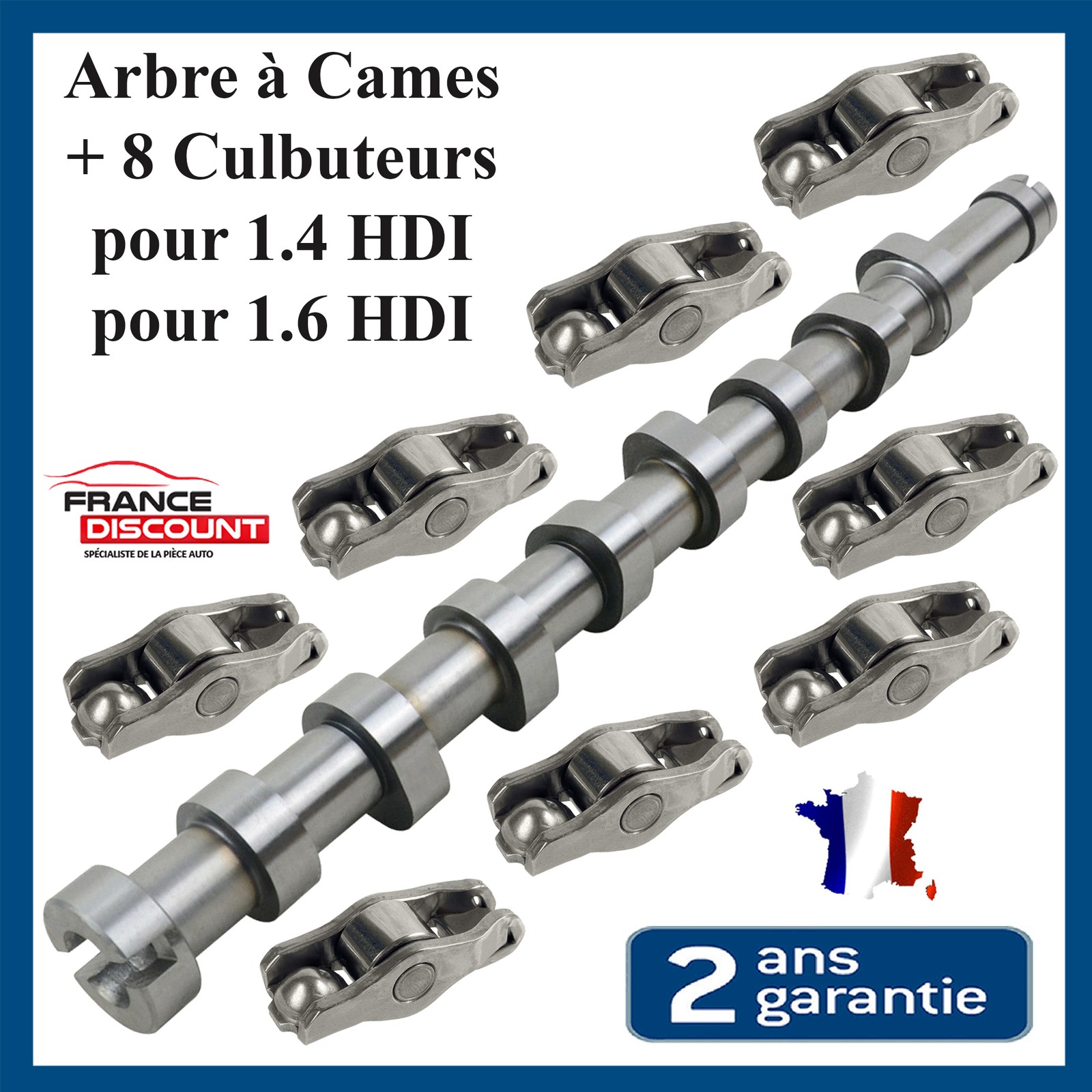Arbre à cames résistant et 8 culbuteurs pour réparer le claquement moteur Proace 1.6D
