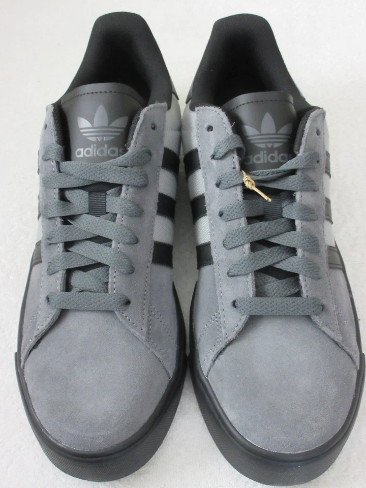 Adidas Men's Campus Vulc Grey Black Classic Casual Shoes JQ6359 Size 10 NIB - Image 3 of 4