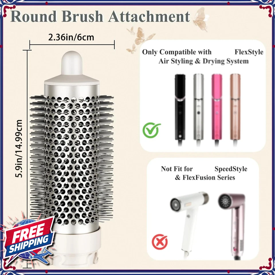 Accesorio de cepillo redondo Shark FlexStyle accesorios cabello liso rizado encrespado Foto 3 de 4