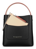 bugatti Ella Top Handle Bag Handtasche Tasche Black Schwarz Lachsfarben Neu