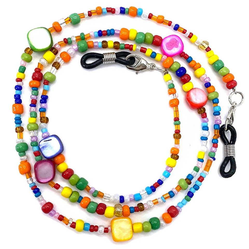 Eye Glass Chain for Glasses and Mask Durable Beaded Chain with Colorful ...