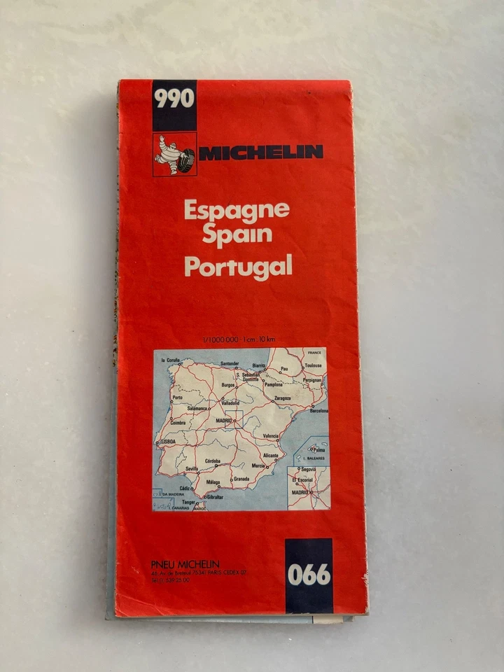 Ancienne carte MICHELIN N°990 ESPAGNE - PORTUGAL de 1982 - Photo 1/1