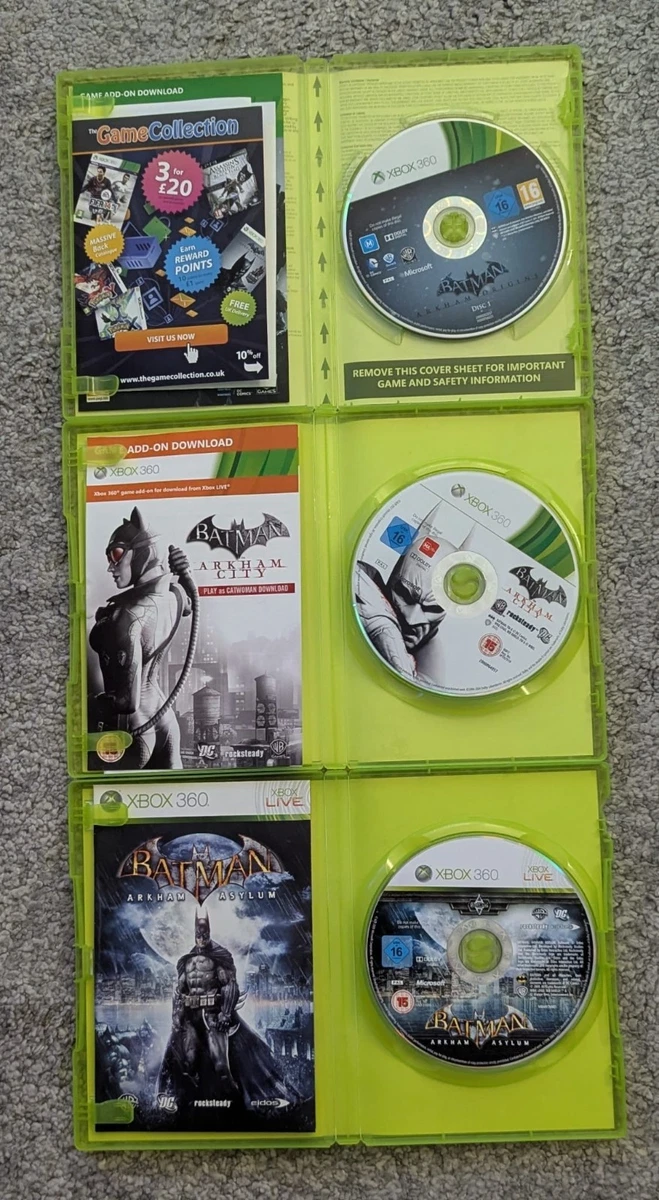 Microsoft Xbox 360 Batman Arkham Asylum/City/Origins PAL Acción Xbox Live