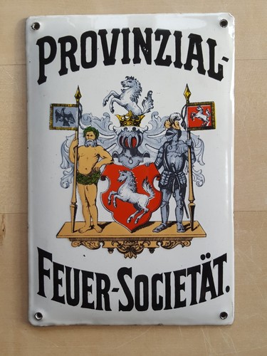 Reklameschild Emailschild Versicherungsschild Provinzial Westfalen sehr alt Orig - Bild 1 von 6