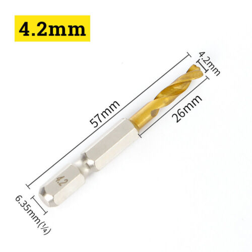 1.5-13mm Handhaben Bohrer Mit 1/4" Sechskantschaft Hss Spiralbohrer Bitaufnahme - Bild 20 von 40